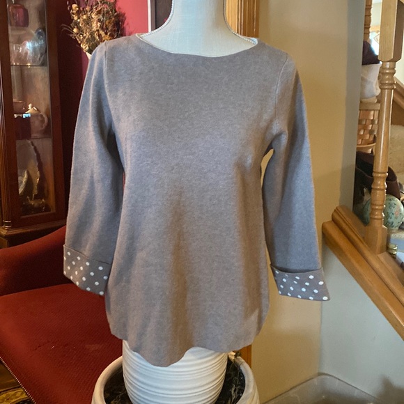 Womens Cynthia Rowley grey knit 3/4 sleeve sweater, Feels like Cashmere! NWT MED - Picture 3 of 12